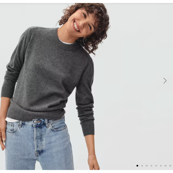 Everlane Sweaters - Everlane The Cashmere Crew In Charcoal Size M